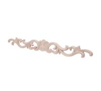 Applique Décorative en Bois Sculpté Vintage pour Meubles et Tiroirs | Finition Naturelle Non Peinte, Grain Authentique, Style Rustique, pour Bricolage et Loisirs Créatifs, Beige