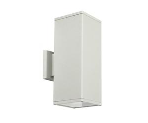 Applique d'extérieur Adela argentée 2xE27x60W en aluminium, dimensions : 30x12x18,5 cm, IP54, SU-MA