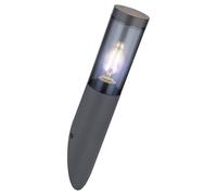 Applique d'extérieur applique murale en acier inoxydable lampe torche lampe de jardin extérieur, fumée anthracite, télécommande dimmable, LED RVB 8,5W 806Lm blanc chaud, DxH 7,6x40 cm