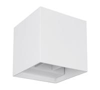 Applique d'extérieur applique murale LED UP & DOWN applique murale de maison, aluminium moulé sous pression blanc, 2x 3W 2x 290lm 3000K blanc chaud, H 10 cm