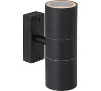 Applique d'extérieur ARNE-LED noire 2xGU10x5W en métal, dimensions : 17 x 6,3 x 12 cm, IP44, Lucide