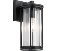 Applique d'extérieur Barras noire 1xE27x40W en aluminium, dimensions : 29x13,7x15,7 cm, IP44, Kichler
