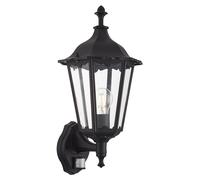 Applique d'extérieur « BURFORD » noir mat-transparent, 1xE27x60W, aluminium, dimensions : 46x23,5x26,5 cm, IP44, Endon
