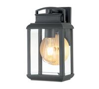 Applique d'extérieur Byron graphite 1xE27x60W en aluminium, dimensions : 30,5 x 16,5 x 15,2 cm, IP44, Quoizel