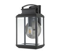 Applique d'extérieur Byron graphite 1xE27x60W en aluminium, dimensions : 45,7 x 25,4 x 21,6 cm, IP44, Quoizel