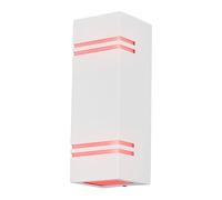 Applique d'extérieur dimmable avec télécommande éclairage de porte d'entrée haut vers le bas applique murale blanche, RVB changeant de couleur, 2x 3,5W 2x 290lm blanc chaud, LxH 8,7 x 8,5 cm