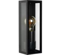 Applique d'extérieur DUKAN noire et transparente, 1xE27x40W, verre, dimensions : 25,5x9x8,5 cm, IP65, Lucide