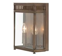 Applique d'extérieur Holborn, bronze foncé, 2xE14x40W, laiton, dimensions : 31x25,5x11 cm, IP44, Elstead