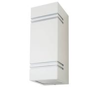 Applique d'extérieur intelligente, éclairage de porte d'entrée à intensité variable, applique murale blanche, contrôle par application CCT, LED RVB 2x 4,5W 290lm, LxH 8,7 x 8,5 cm