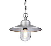 Applique d'extérieur Klampenborg argentée 1xE27x60W en métal, dimensions : 97,5 x 27,5 x 27,5 cm, IP44, Elstead