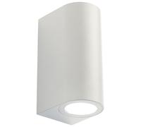Applique d'extérieur Lampe de façade blanche Up Down Lampe de terrasse Lampe de jardin Lampe de porte d'entrée Applique 2 flammes, 2x GU10, LxLxH 8,8 x 6,8 x 15,2 cm