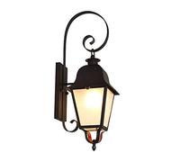 Applique d'extérieur, Lanterne de Jardin de Paris, Antique, Noir, Rouille, Aluminium, Vintage, rétro, Patio, Abat-Jour en Verre, Balcon, Applique Murale