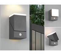 Applique d'extérieur LED avec détecteur AVON anthracite 7 W, blanc chaud, 800 lm, aluminium, dim. : 16 x 9 x 11 cm, IP54, Trio