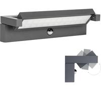 Applique d'extérieur LED avec détecteur Ren, gris foncé, 27 W, blanc neutre, 2920 lm, aluminium, dimensions : 9 x 36,4 x 11 cm, IP65, SU-MA