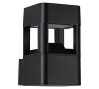 Applique d'extérieur LED, forme carrée, modèle Foleda, noir, 10 W, lumière blanche chaude, 432 lm, métal, dimensions : 20 x 12 x 15,5 cm, IP54, Italux