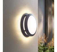 Applique d'extérieur LED intelligente Lindby Smart Liren CCT RVB Tuya Wi-Fi Lindby, dimmable, gris, Aluminium, Moderne