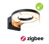 Applique d'extérieur LED Smart Home Zigbee 3.0 Capera Détecteur de mouvement crépusculaire (IR) favorable aux insectes IP44 231mm Tunable Warm 12,5W 800lm 230V Anthracite Aluminium Anthracite G
