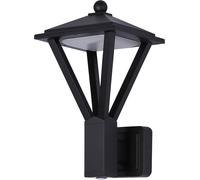 Applique d'extérieur moderne lanterne conique 2 points LED 12W+3W couleur chaude noir sablé IP54 BONS Italux