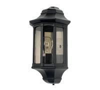 Applique d'extérieur Newbury noire 1xE27x60W en aluminium, dimensions : 33 x 17,2 x 12,2 cm, IP44, Garden Zone