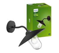 Applique d'extérieur Philips - Hammock - Noir - Verre transparent - IP44