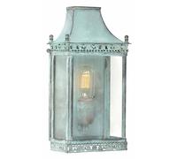 Applique d'extérieur Regents Park, verre vert, 1xE27x60W, laiton, dim. : 35x18,5x10 cm, IP44, Elstead