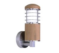 Applique d'extérieur teck / inox E27 40W Poole Garden Zone