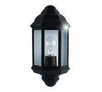 Applique d'extérieur & véranda aluminium noir / verre clair, dimmable IP44