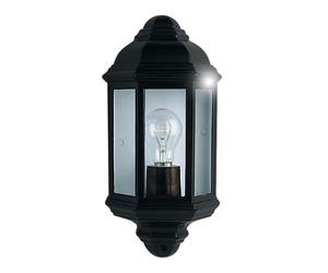 Applique d'extérieur & véranda aluminium noir / verre clair, dimmable IP44