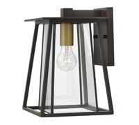 Applique d'extérieur Walker, bronze-laiton vieilli, 1xE27x60W, aluminium, dimensions : 31,2 x 21,6 x 23,3 cm, IP44, Hinkley