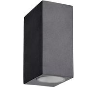 Applique d'extérieur ZORA noire 2xGU10x5W en aluminium, dimensions : 15 x 9 x 6,5 cm, IP44, Lucide