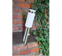 Applique d'extérieure avec Détecteur Inox H40cm inox satiné - BRILLIANT - Chorus - Métal - Halogène - IP44