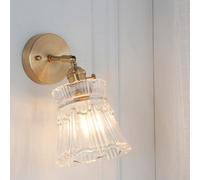 Applique d'intérieur, applique murale en verre laiton dans le vestiaire de la salle de bain, avec ampoule LED de 4 watts.