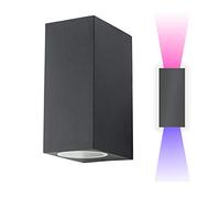 Applique double faisceau de jeux lumière LED RGB RGBW lampe murale extérieure étanche GU10