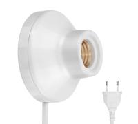 Applique/douille de lampe ELEKTRA Fiche Interrupteur Porcelaine blanc brillant