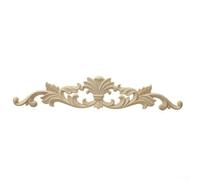 Applique en bois de chêne sur le thème floral pour intérieur avec détails sculptés à la main et fonctionnalité de garniture décorative classique (style 2 : 36 x 7 cm)