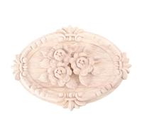 Applique en Bois Européenne Sculptée pour Lit et Meuble, Beige | Décor Floral Délicat, Incrustation Sculptée Naturelle, Facile à Peindre, pour Lit et Mobilier Intérieur