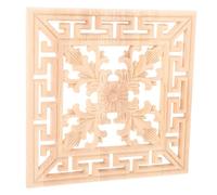 Applique en Bois Massif Décorative pour Porte D'armoire, 20 CM | Style Européen Classique Vintage, Pose Autocollante Facile, pour Meuble, Cadre Ovale, Panneau et Porte