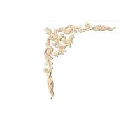 Applique En Bois Sculpté Appliques d'angle en bois, moulage de luxe, décoration de salon, cornes sculptées, décoration murale, accessoires de meubles(E- 14.5cmX14.5cm)