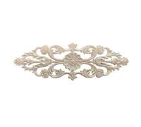 Applique En Bois Sculpté Autocollants d'angle sculptés en bois non peint, Appliques en bois for meubles, décoration florale, articles de décoration florale for la maison(C-38cmX14cm)