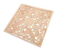 Applique en Bois Sculpté Carrée Vintage Française pour Miroir | Bois Marron, Grain Ajouré, Layouts DIY Modulaires, pour Cabinet Salon et Chambre
