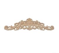 Applique en Bois sculpté pour décoration de Meubles, moulures Non peintes, Style européen, décoration d'intérieur pour Mur, Porte, Armoire, Miroir (60 x 17 x 1,2 cm)