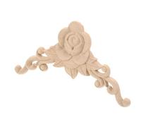 Applique en Bois Sculpté pour Meubles, Style Européen Beige | Bois Massif, Surface Polie à Main et Veinage , Cuisine et Refacing de Placard