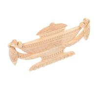 Applique en Bois Sculpté Rustique, Décoration Murale pour Meubles | Bois Khaki, Gravures Fines et Pose Simple, Ornement Polyvalent pour Armoires, Portes, Poutres, Intérieur