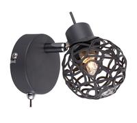Applique en cristal tresse d'aluminium spot de salon orientable dans un ensemble comprenant des ampoules LED