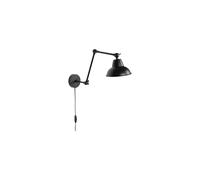 Applique en fer noir, E27, 1 ampoule - White Label, Xavi - 17x17x70 cm