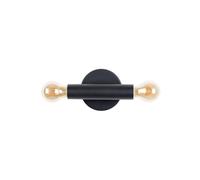 Applique en fer noir, E27, 2 ampoules - Zuiver, Hawk - 9x18x12 cm