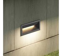 Applique encastrable LED Lucande Jaano, anthracite, aluminium, IP65 Jaano, noir, Aluminium, Moderne, Applique extérieure