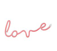 Applique enfant néon Love rouge LED 3W USB/piles Polux