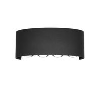 Applique ext. arrondie noire LED 8W IP54 Italux Ortelo