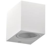 Applique ext. carrée blanche bas GU10 IP44 Polux Boston